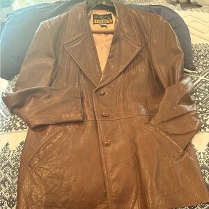 Mens brown leather jacket